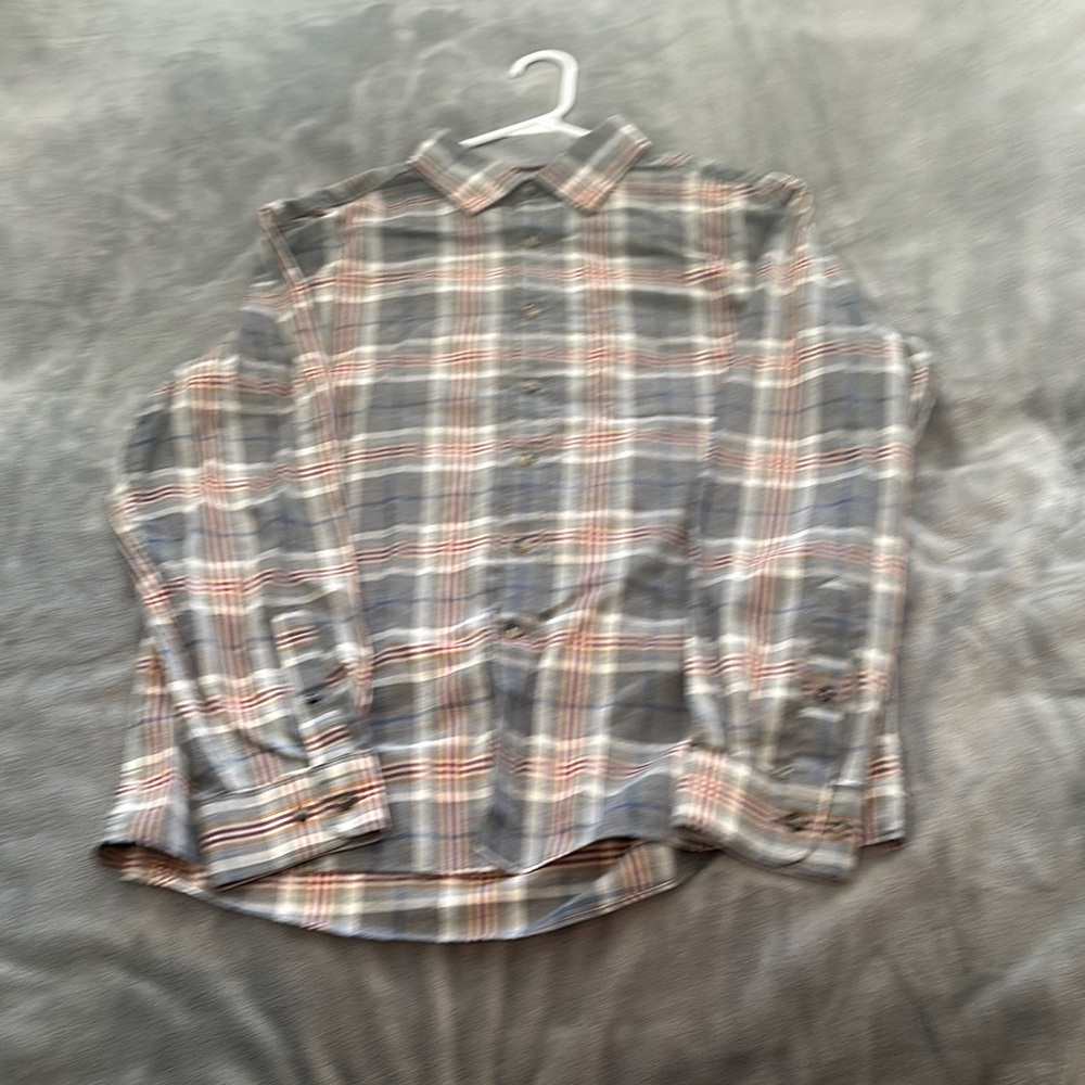 Jos. A. Bank Red and Blue Plaid Casual Button Down Shirt